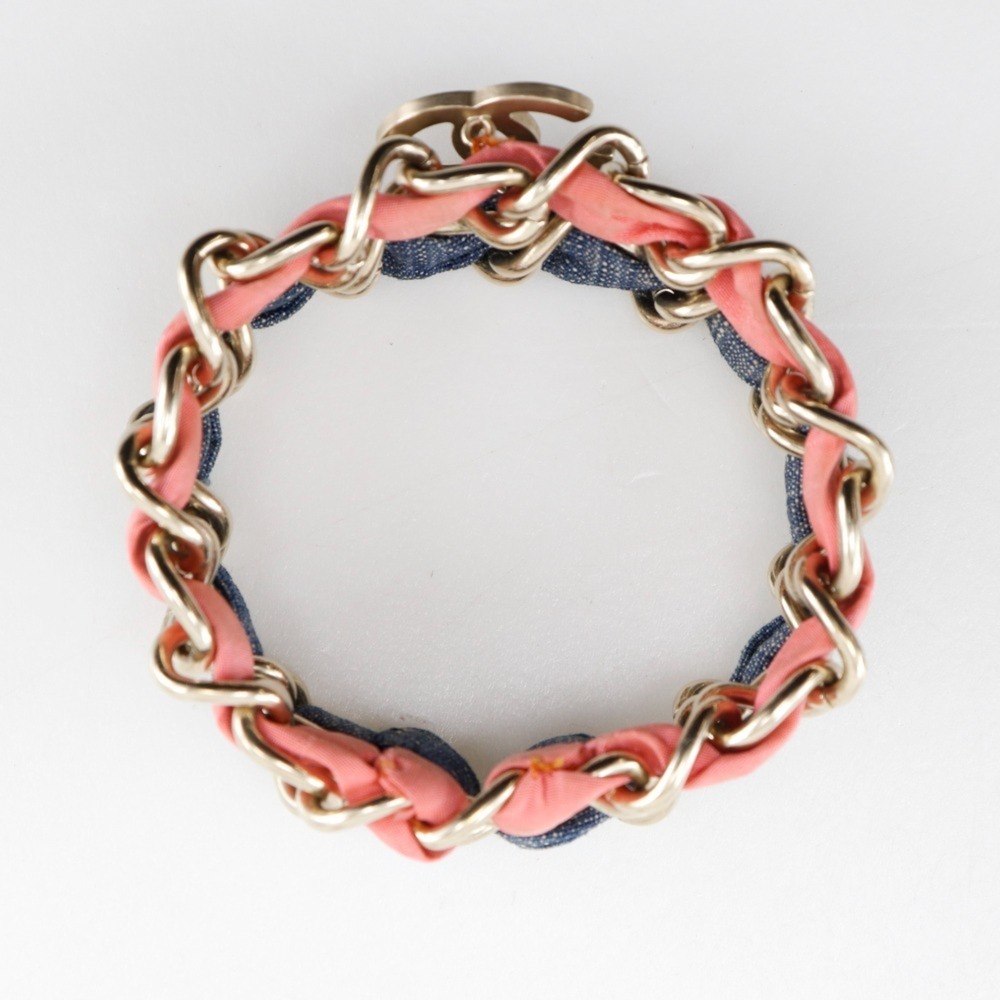 CHANEL Authentic Pink Logo Charm Bracelet - Picture 4 of 5